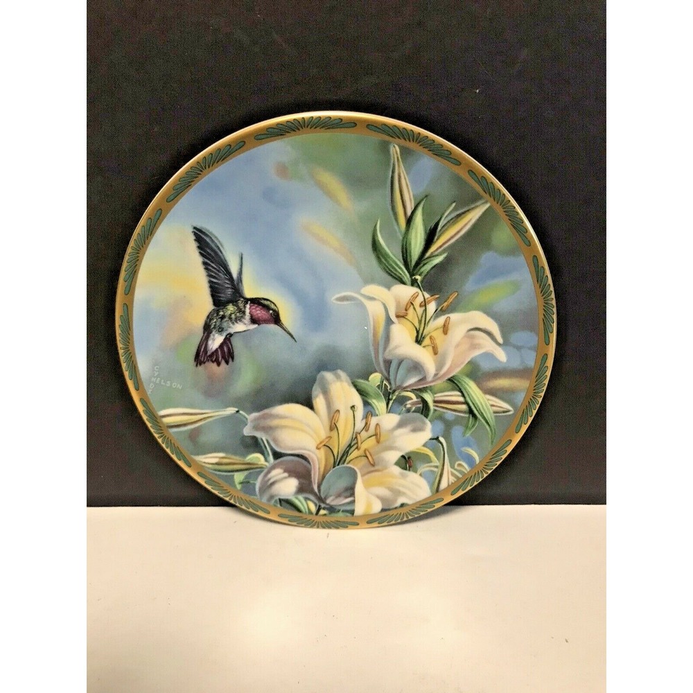 VTG Pickard Gems of Nature Ruby-throated Hummingbird Cyndi Nelson Plate 5516C